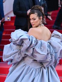 Ashley Graham Struts Her Stuff in Sparkly Naked Dress as She Arrives at Cannes