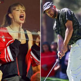 Taylor Swift Seemingly Cheers for Travis Kelce on the Golf Course