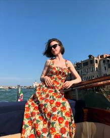 Lily Collins' Tomato-Print Dress Adds Whimsy to 'Emily in Paris' Venice Set