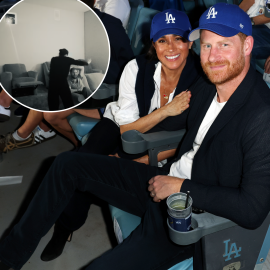 See Prince Harry and Meghan Markle's Rare PDA After Dodgers Win World Series