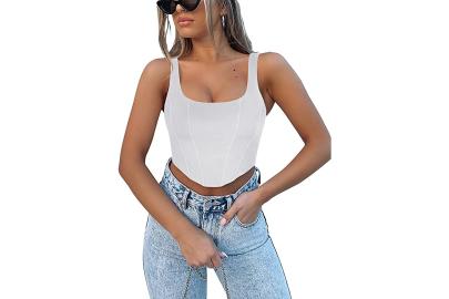 This Knit Crop Top Gives You the Illusion of a Corset Without the Discomfort