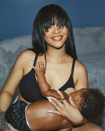 Rihanna and Her Baby Son RZA Model in New Savage x Fenty Maternity Ad