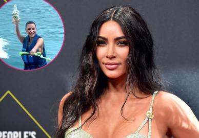 Kim Kardashian Keeps Her 818 Tequila Safe Despite Epic Wakeboard Wipeout