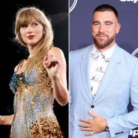 Taylor Swift Cozies Up to Travis Kelce Chiefs Postgame Celebration