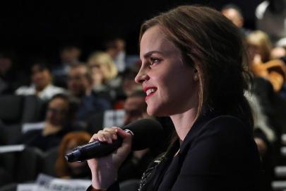 Emma Watson Puts Sexy Spin on Classic Pantsuit at Movie Premiere