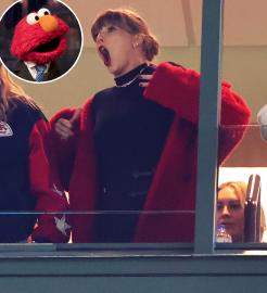 Elmo Is a Big Fan of Taylor Swift's Red Teddy Coat