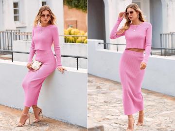 We're Obsessed With This Bestselling Skirt and Sweater Set on Amazon