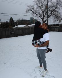 Simone Biles Kisses Husband Jonathan Owens Ahead of Snowy Packers Game