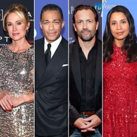 Amy Robach and T.J. Holmes Spotted in NYC Before Exes Jet Off on Getaway
