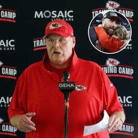 Chiefs Coach Andy Reid Says Taylor ‘Hasn’t Been a Problem’ for Travis
