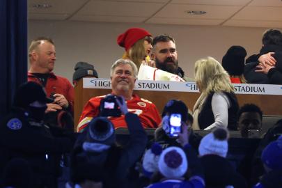Jason Kelce and Taylor Swift Unite to Cheer for Travis Kelce at Chiefs Game