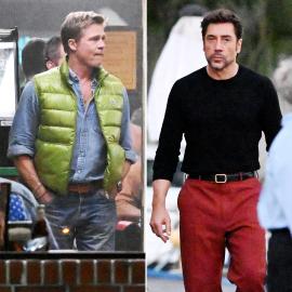 Brad Pitt and Javier Bardem Film F1 Movie at Rolex 24 in New Set Photos