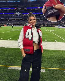Kristin Juszczyk Reveals Secret Message Sewn in Her Sleeve at 49ers Game