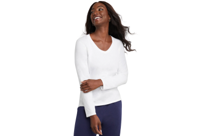 This 'Soft' Long Sleeve V-Neck T-Shirt Is Only $12 at Walmart