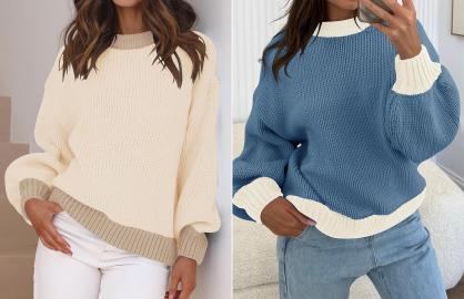 You’ll Wear This Contrast Sweater All Throughout Spring