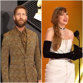 Taylor Swift's Ex Calvin Harris Shows Support as She Accepts Grammy