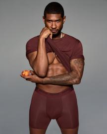 Usher Shows Off His Abs in New Skims Underwear Campaign