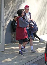 Seraphina Affleck Reveals Pink Buzz Cut on Outing With J.Lo’s Child Emme