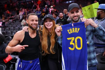 NBA Star Steph Curry Reveals He's Lindsay Lohan's Young Son's Godfather