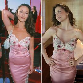 Catherine Zeta Jones' Daughter Carys Is Twinning in Her Famous 1999 Dress