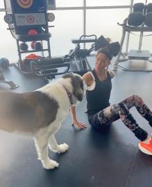 Kate Beckinsale Hits the Gym With a Dog After Recent Hospitalization