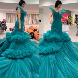 Cardi B Almost Wore a Teal Version of Her Billowing Black Met Gala Gown