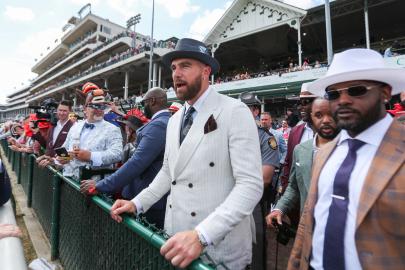 Travis Kelce Attends the 2024 Kentucky Derby Without Taylor Swift