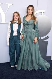 Angelina Jolie Walks Tony Awards Red Carpet With Daughter Vivienne