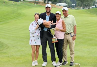Scottie Scheffler Celebrates 6th PGA Win of 2024 With Newborn and Family