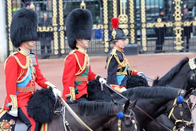 Princess Anne Has Trouble With Her Horse at Trooping the Colour