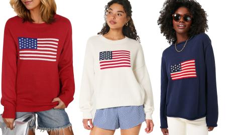 Shop the Viral American Flag Sweater That Spiked 638% in Popularity