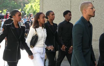 Diddy’s Kids Hold Hands Entering Courthouse as Opening Statements Begin