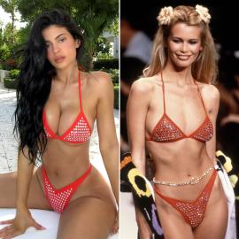 Kylie Jenner Sizzles in $10K Vintage Chanel Thong Bikini