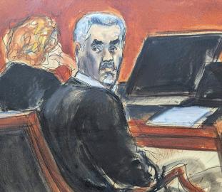 Diddy's Hair Appears Fully Gray in Courtroom Sketches From Federal Trial