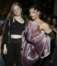 Elon Musk's Estranged Daughter Holds Up Trans Flag in Drag Debut