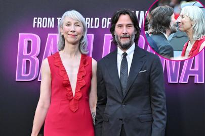 Keanu Reeves Kisses Girlfriend Alexandra Grant at 'Ballerina' Premiere