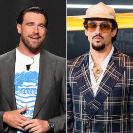 Bad Bunny Slathers a Shirtless Travis Kelce in Honey in 'Happy Gilmore 2'