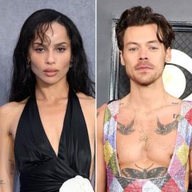Zoe Kravitz and Harry Styles Link Arms During Walk Through Streets of Rome