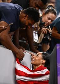Sydney McLaughlin-Levrone Celebrates Gold Medal at Worlds With Husband