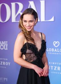 Emilia Clarke Stuns in Sheer, Frilly Gown During Rare Red Carpet Appearance